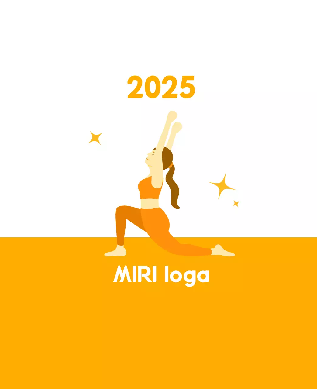 Calendário promocional do Yoga minimalista laranja