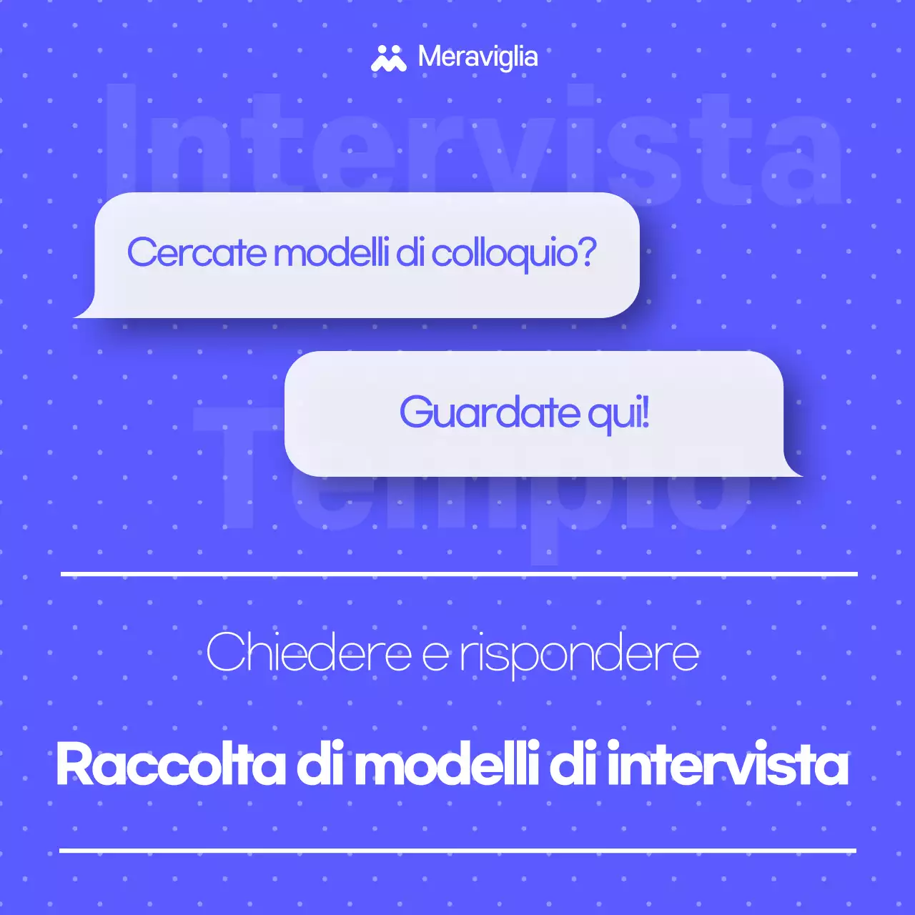 Collezione di modelli di intervista moderni blu