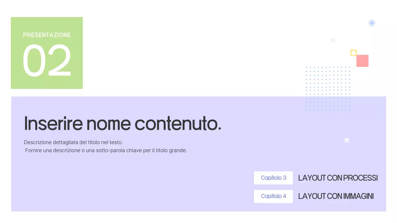 Prospetto con forme semplici in viola e grigio
