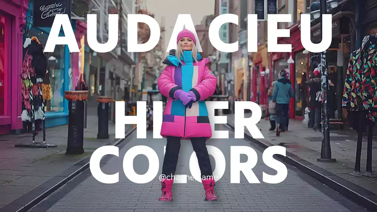 Publicité de mode colorée et audacieuse