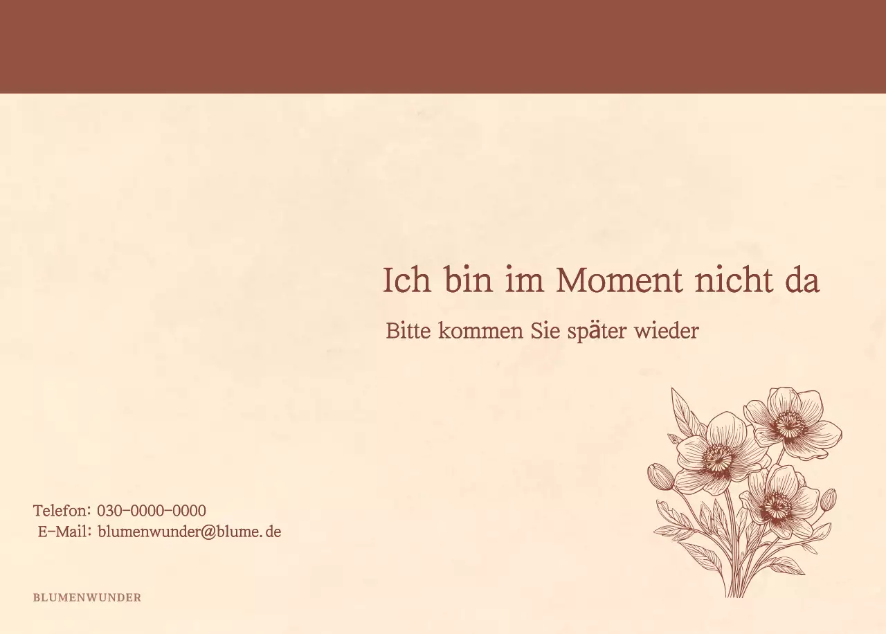 Ein sentimentaler Blumenkalender in hellbraunem und braunem Velinpapierkonzept