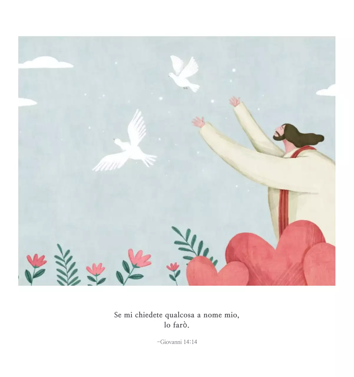 Chiesa illustrazione pulita pastello