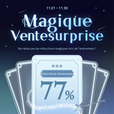Promouvoir un événement de coupons de fantaisie noir et bleu