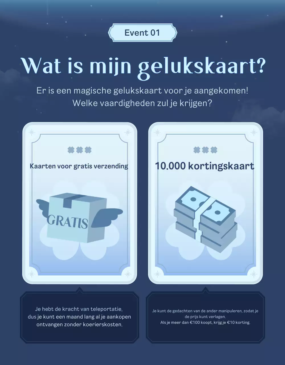 Promoot een Black and Blue Fantasy coupon evenement