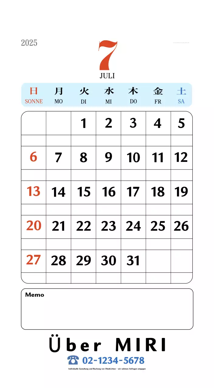 Retro-Konzept Erinnerungskalender in rot