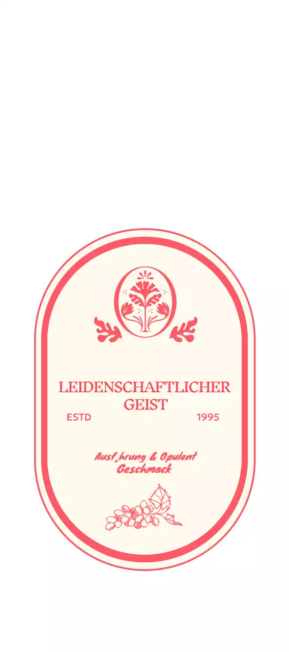 Rotes Logo im Vintage-Design