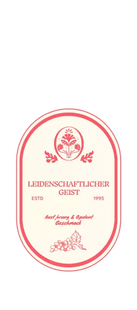 Rotes Logo im Vintage-Design