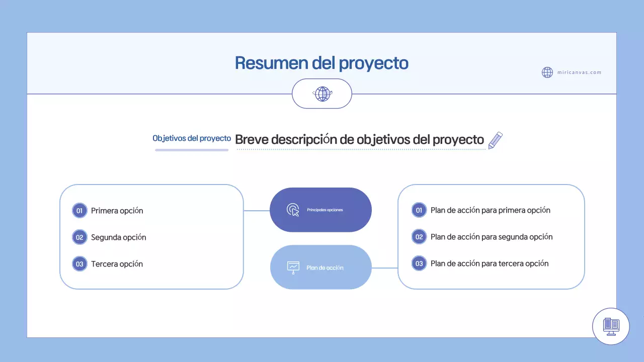 Azul claro propuesta sencilla planificación