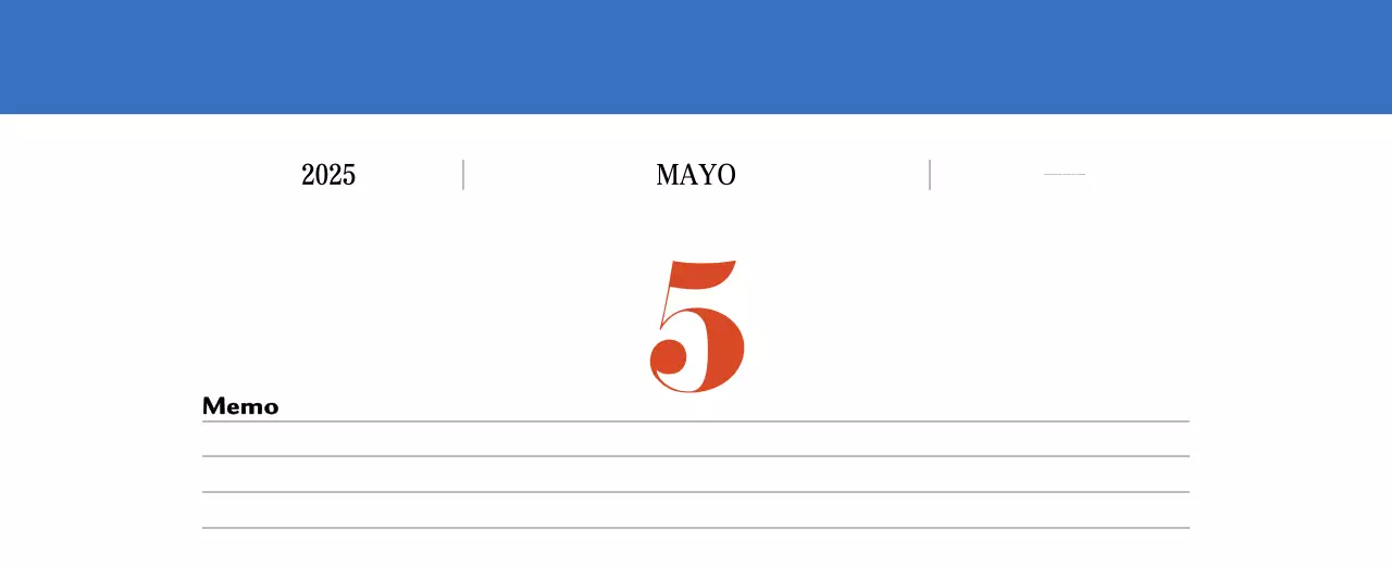 Calendario retro concept memory en rojo