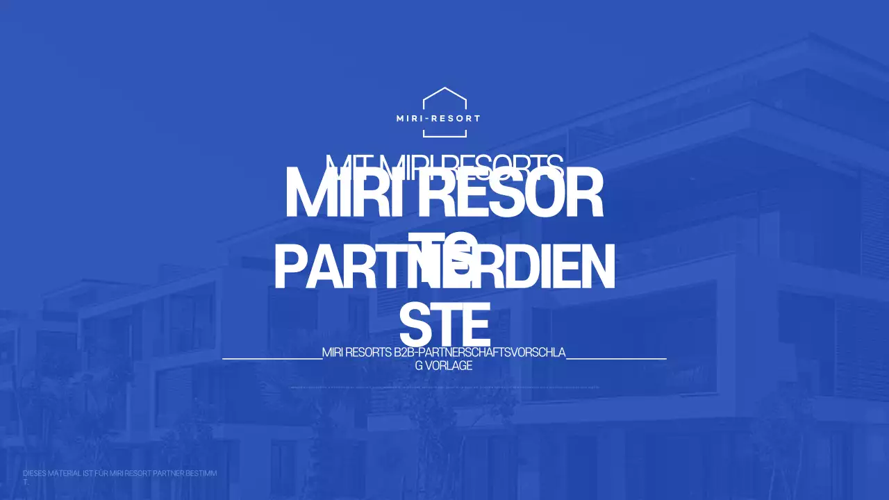 Farang Modern Resort - Vorschlag für eine Partnerschaft