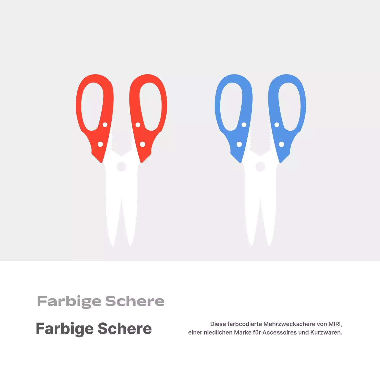 Graue einfache Schreibwaren-Kurzwaren-Anzeige