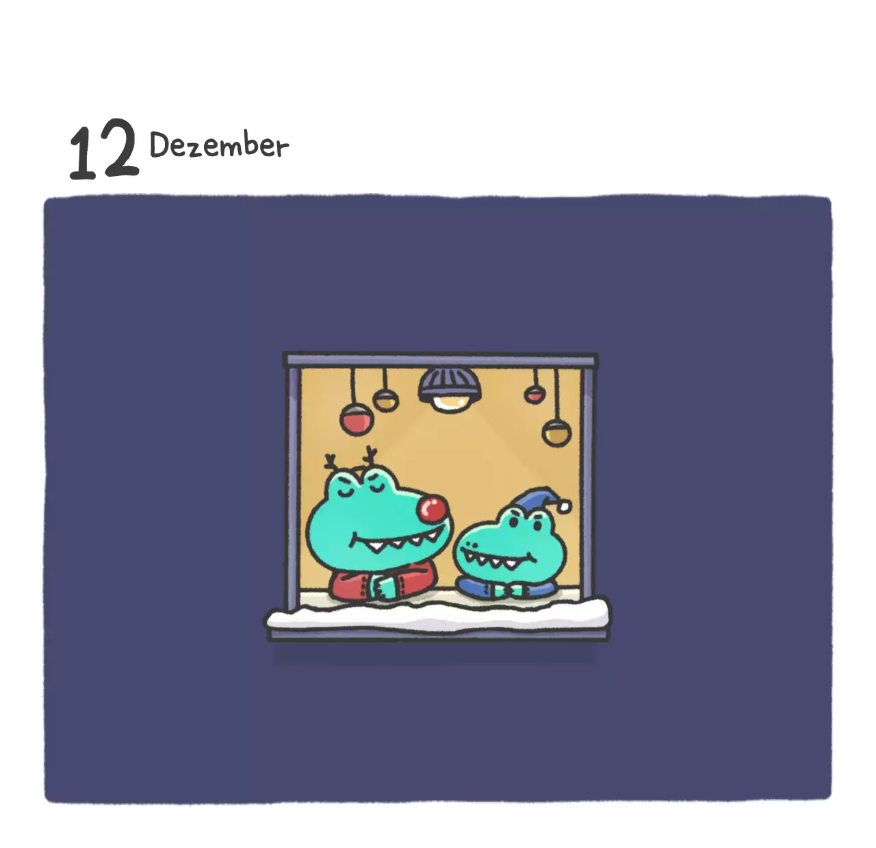 Ein Kalender mit einem niedlichen Ago-Illustrationskonzept