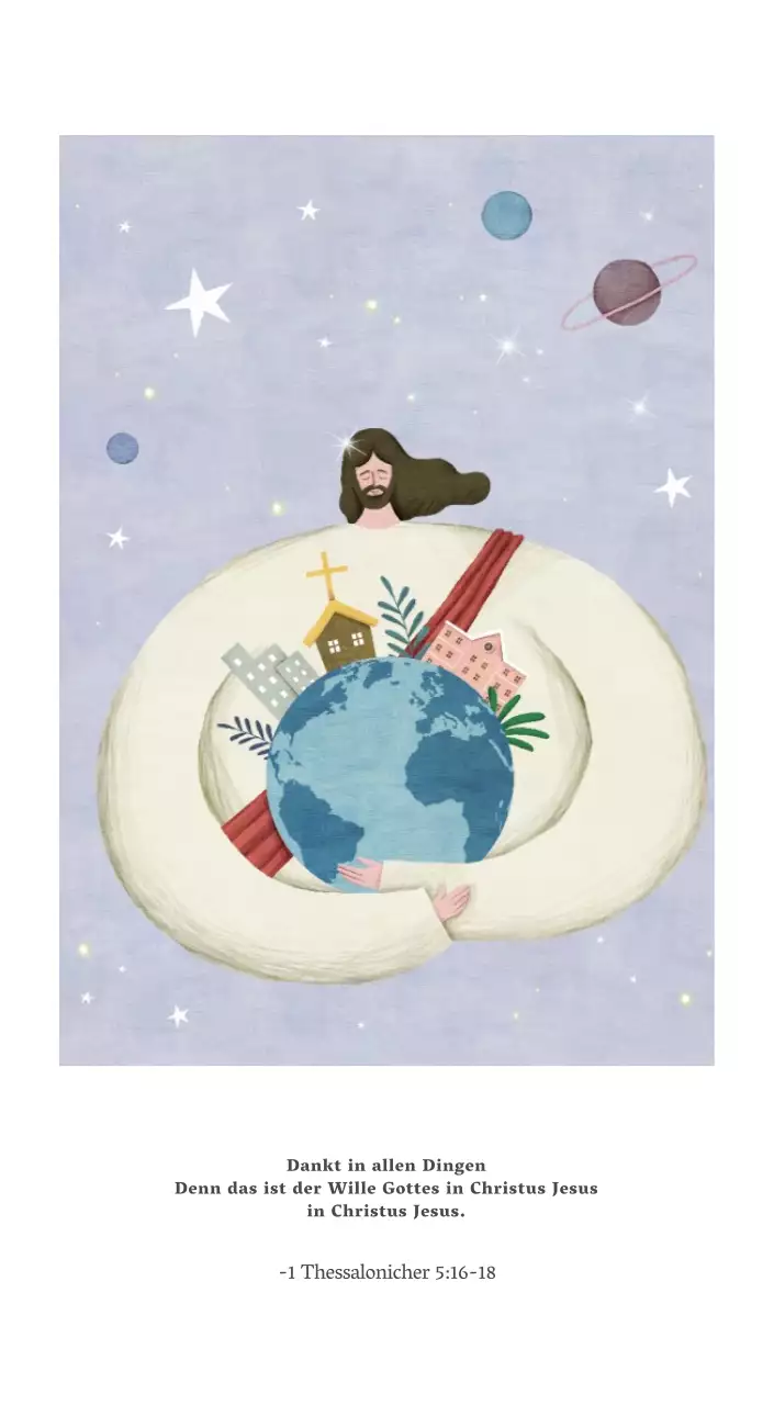 Pastell saubere Illustration Kirche