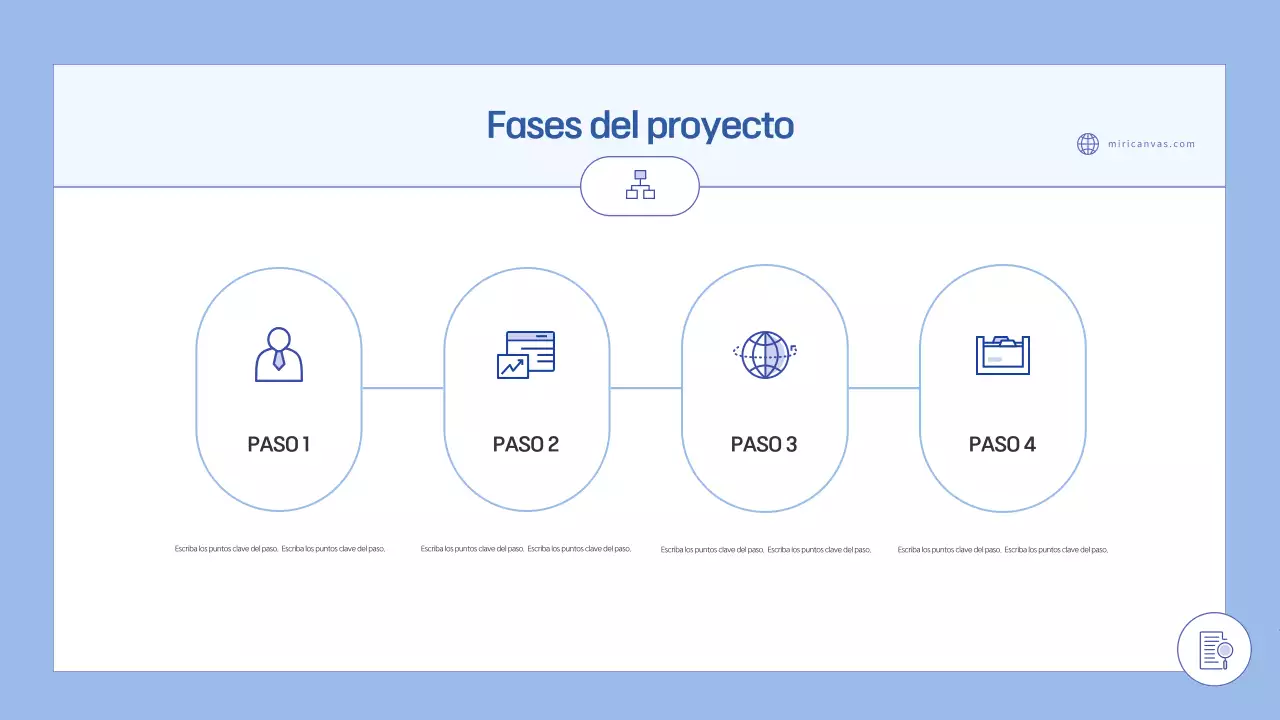 Azul claro propuesta sencilla planificación