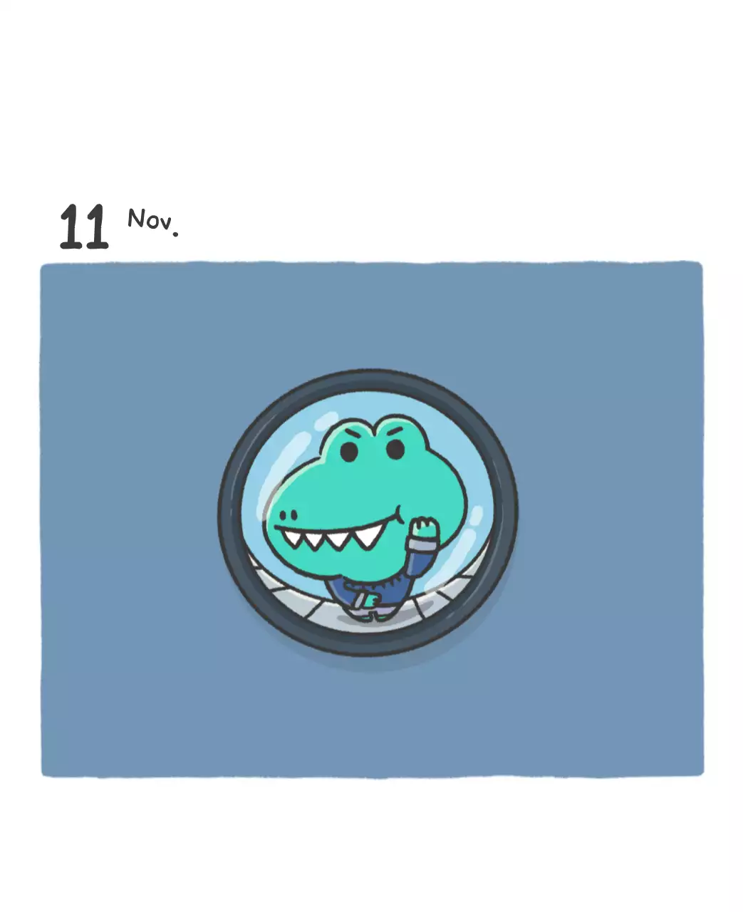 Un calendrier avec un concept d'illustration Ago mignon