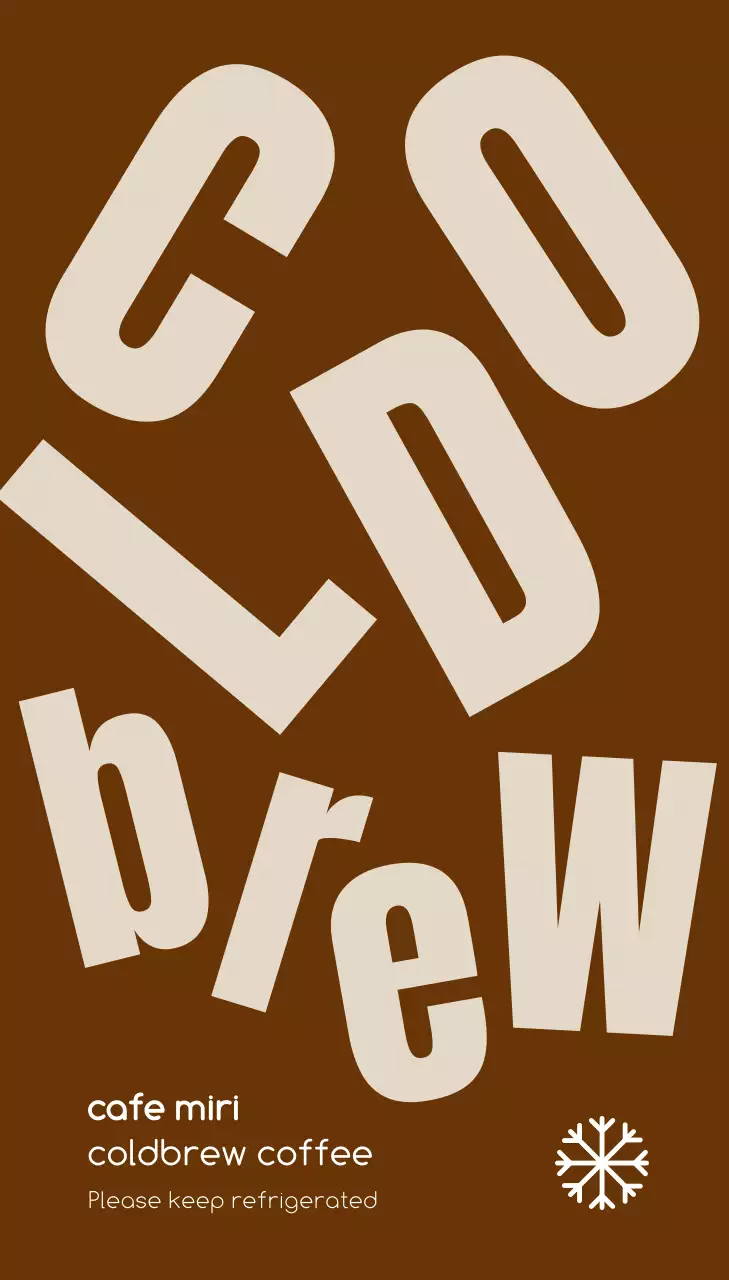 Beige Simple Beverage Hangtag