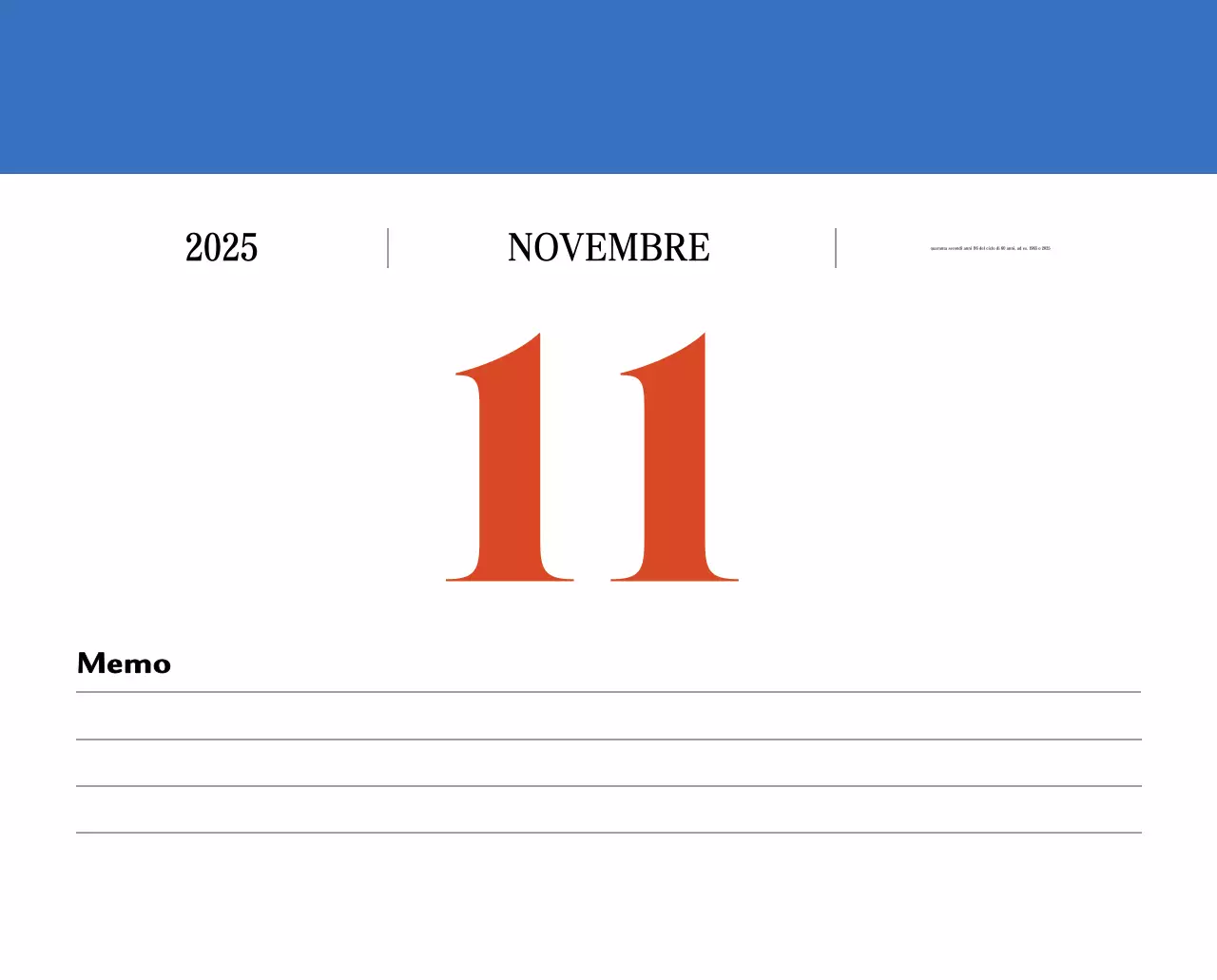 Calendario della memoria di concezione retrò in rosso