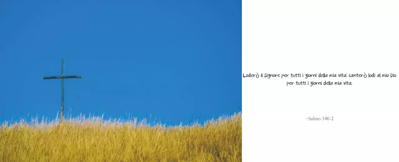 Promozione della chiesa biblica in calligrafia semplice