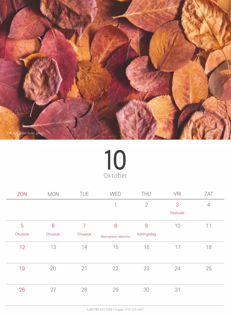 Witte schone botanische natuurkalender