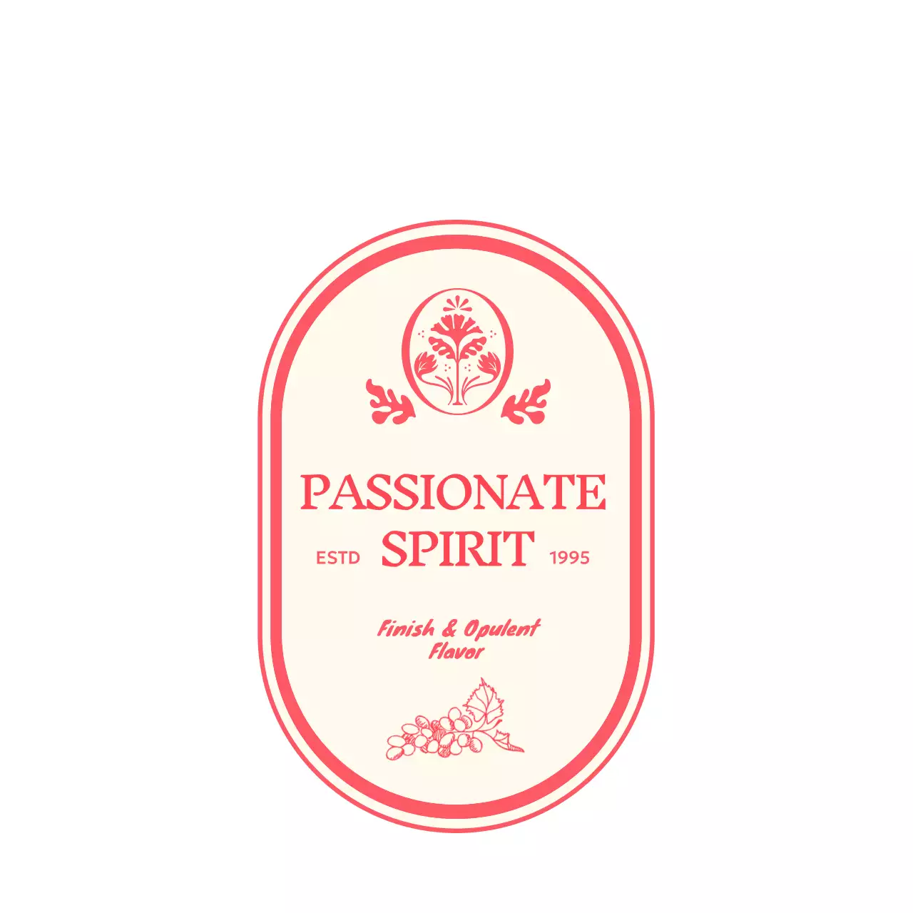 Logo desain vintage berwarna merah