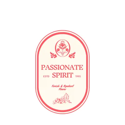 Logo desain vintage berwarna merah