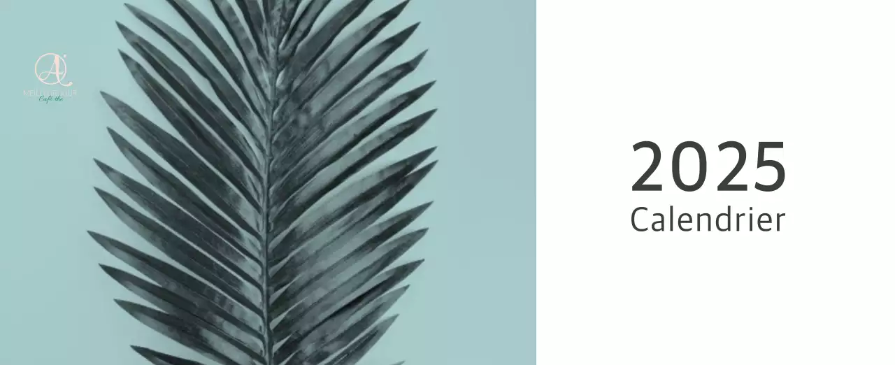 Calendrier botanique blanc et propre