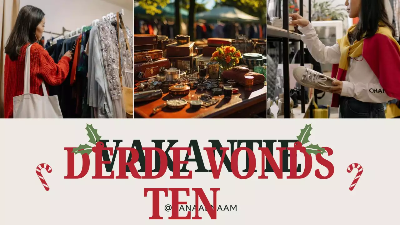 Rode Vintage Vakantiereclame