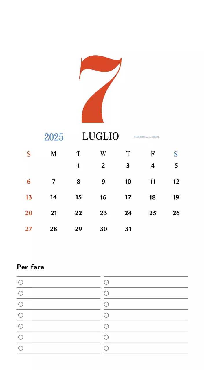 Calendario della memoria di concezione retrò in rosso