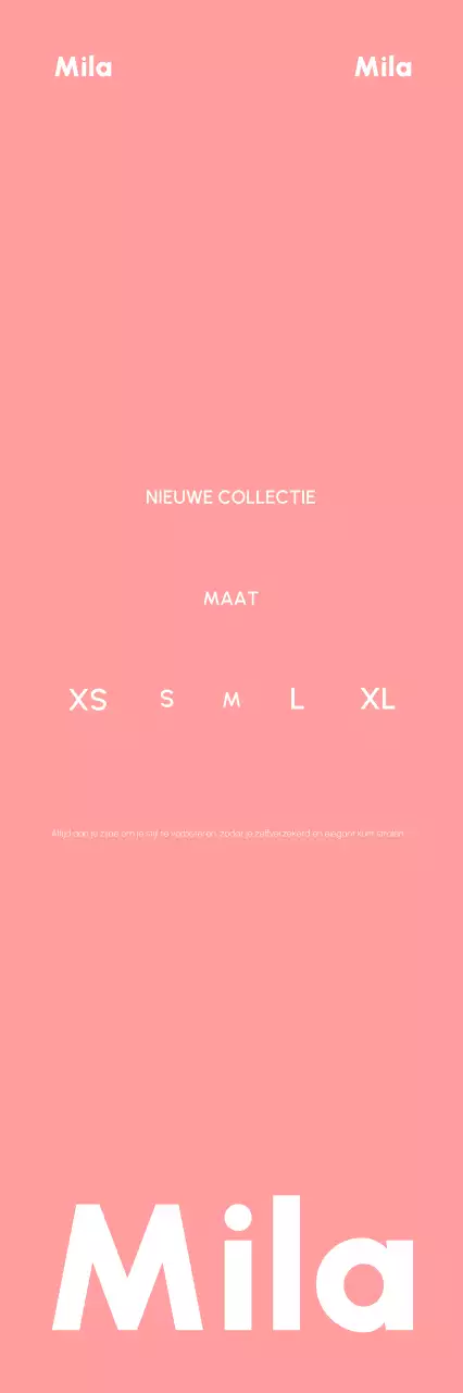 Roze minimalistische mode-advertentie