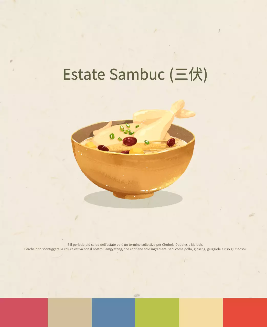 Calendario alimentare tradizionale beige