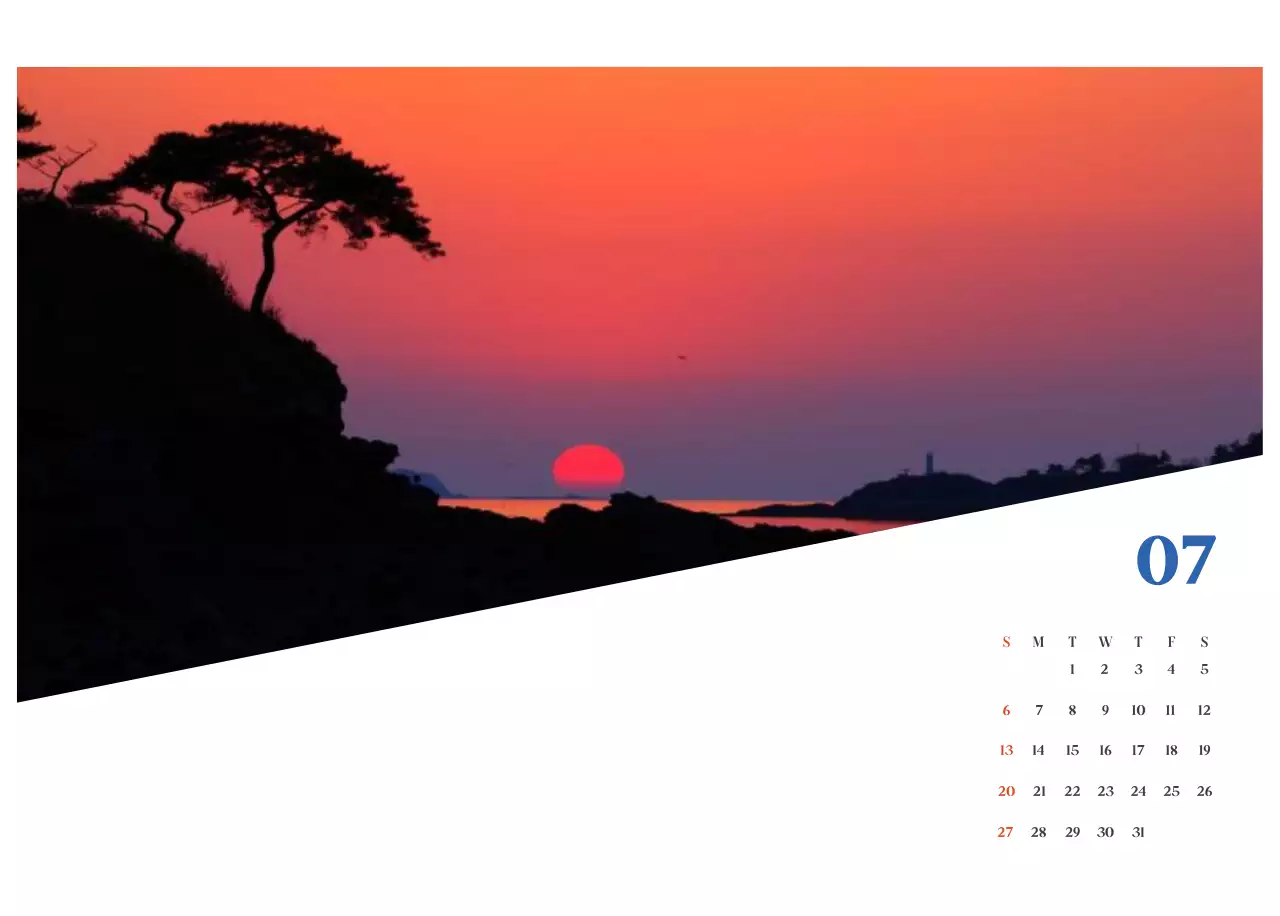 Blue Modern Hospital Calendar