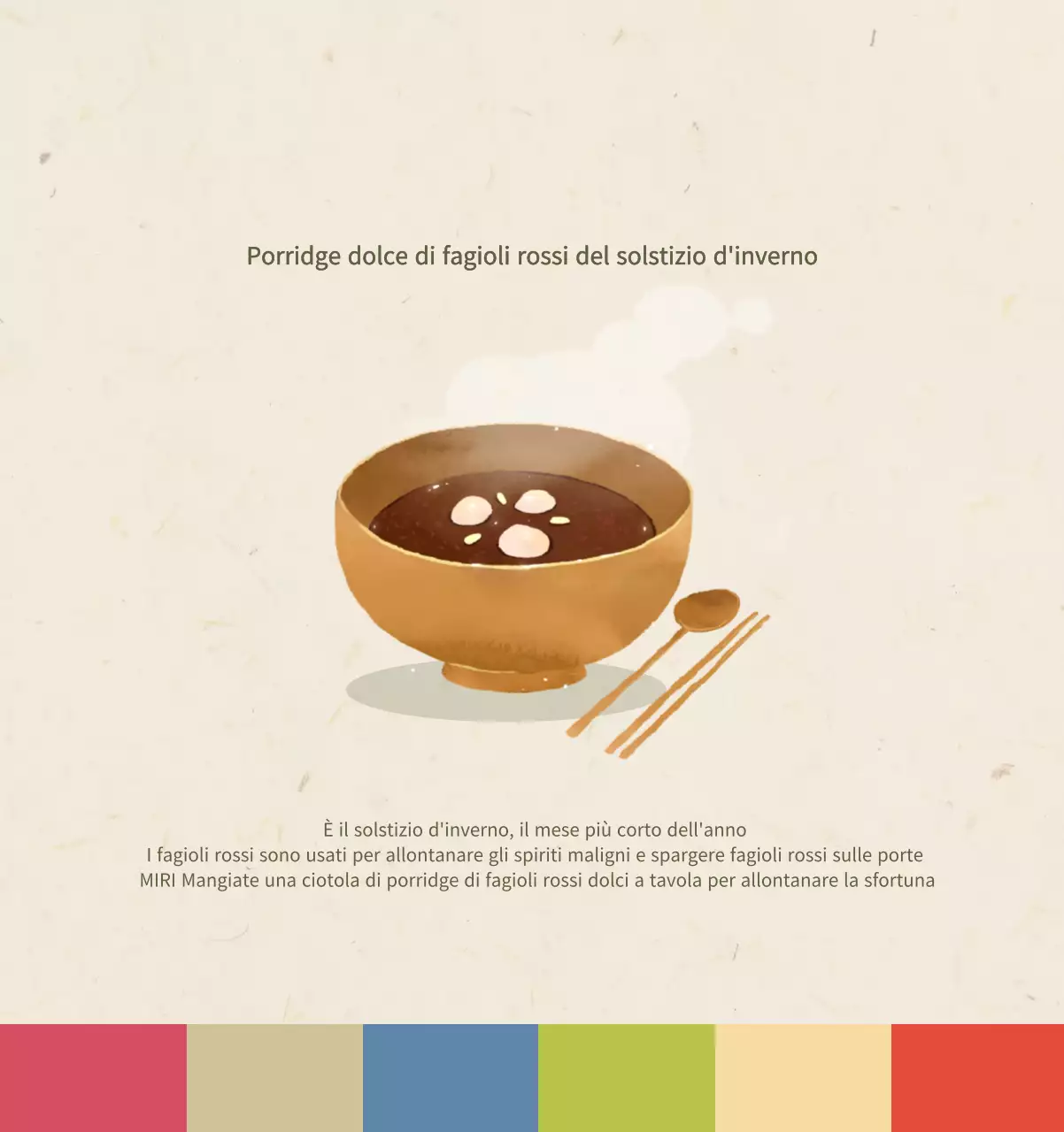 Calendario alimentare tradizionale beige