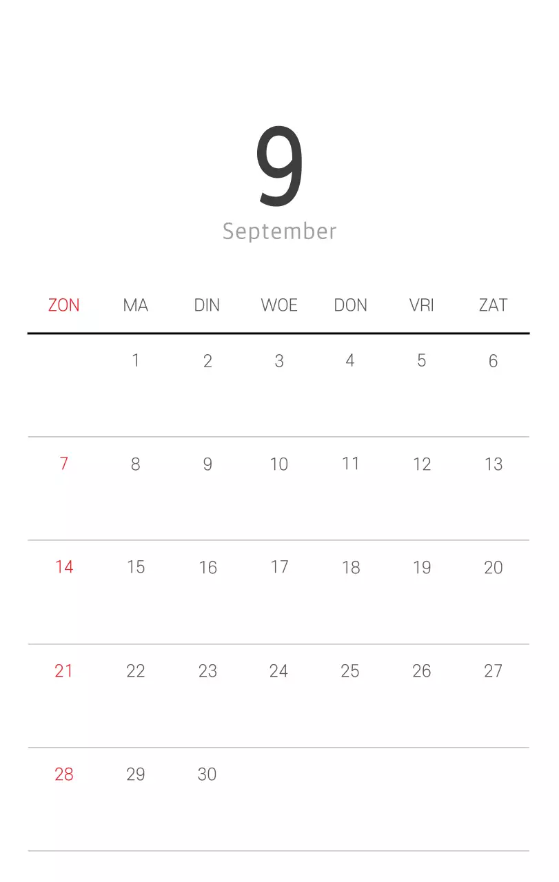 Witte schone botanische natuurkalender