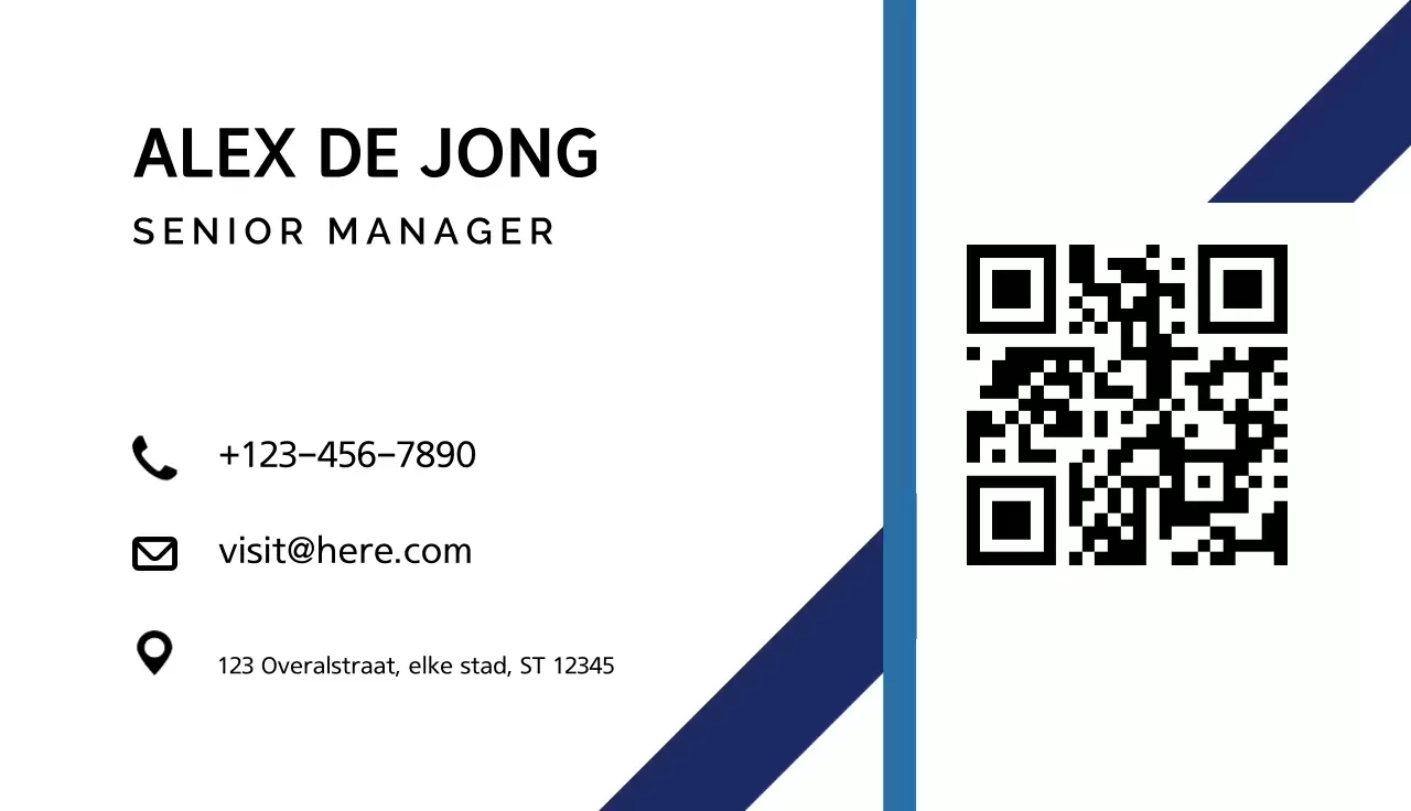 wit modern visitekaartje