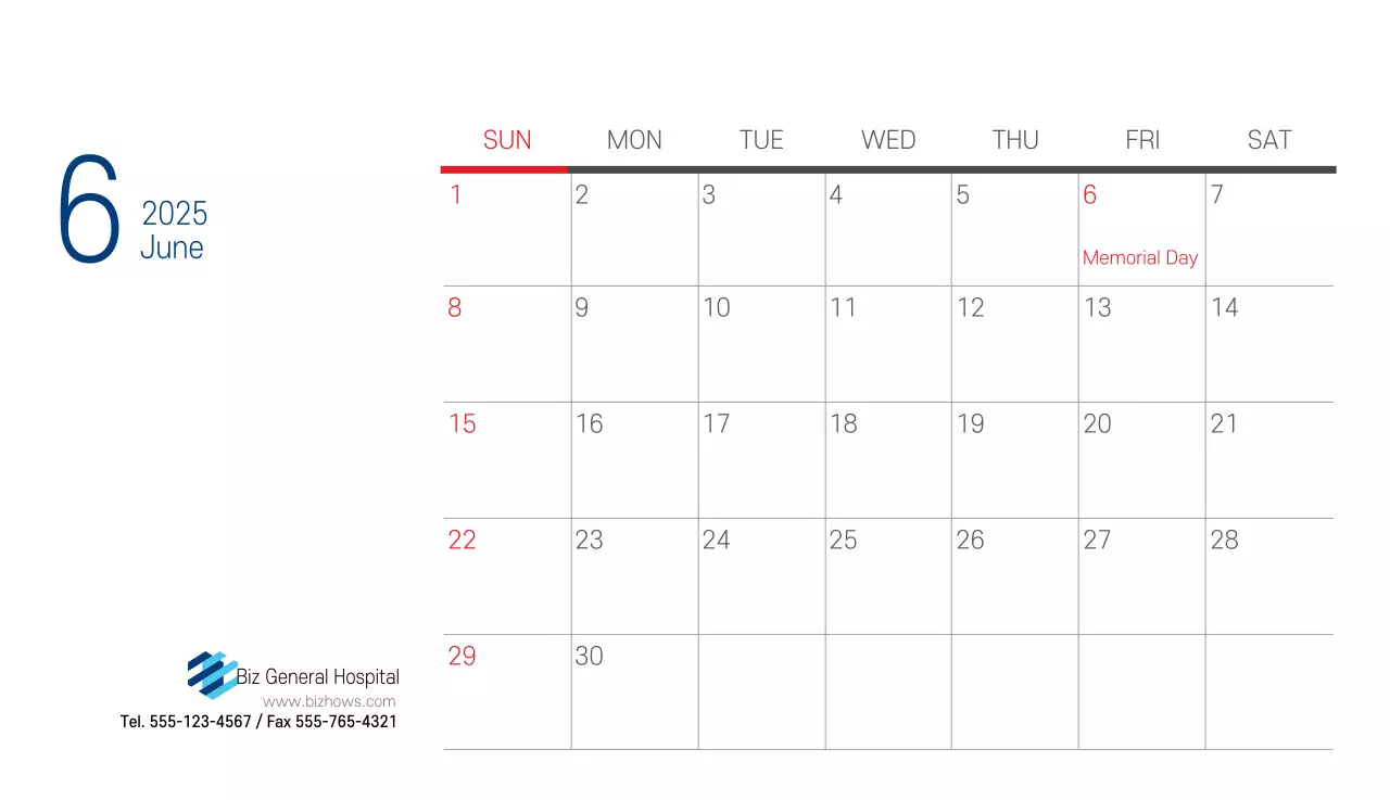 Kalender Promosi Rumah Sakit Sederhana Putih Angkatan Laut