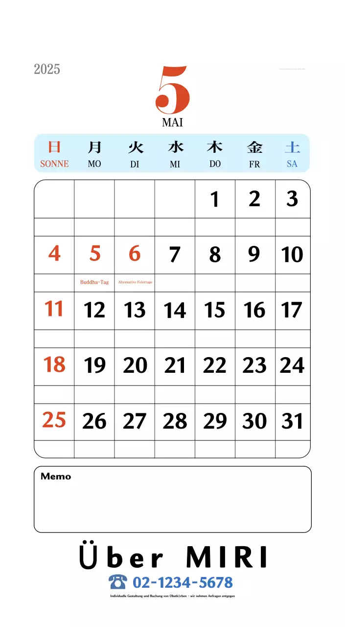 Retro-Konzept Erinnerungskalender in rot