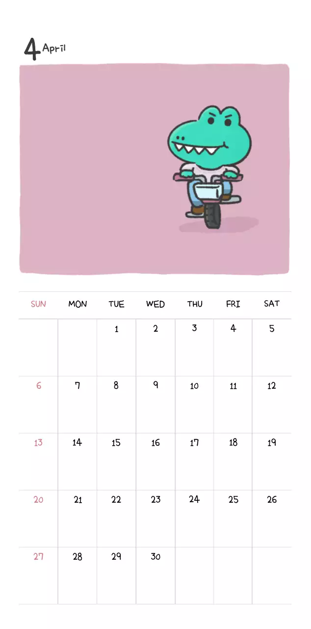 A calendar with a cute Argo illustration concept
