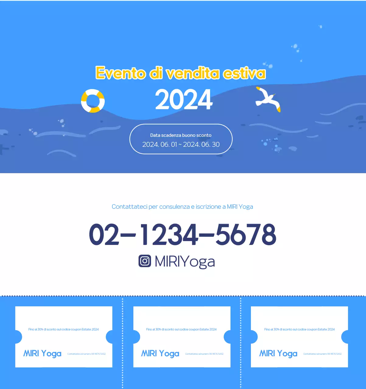 Calendario promozionale arancione dello yoga minimalista