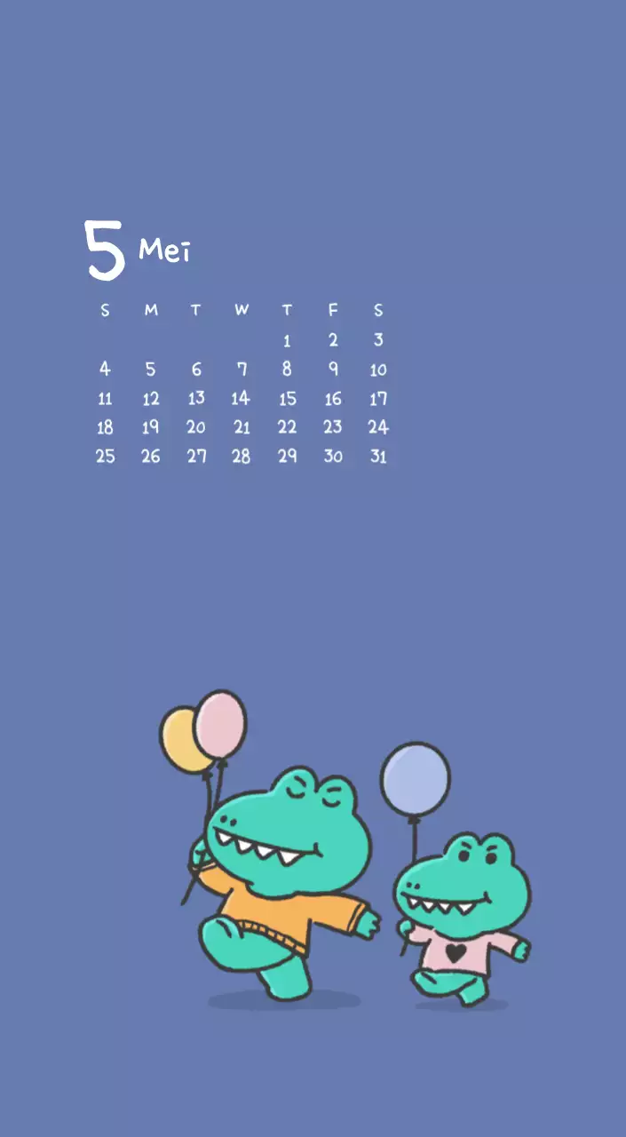 Een kalender met een schattig Ago-illustratieconcept