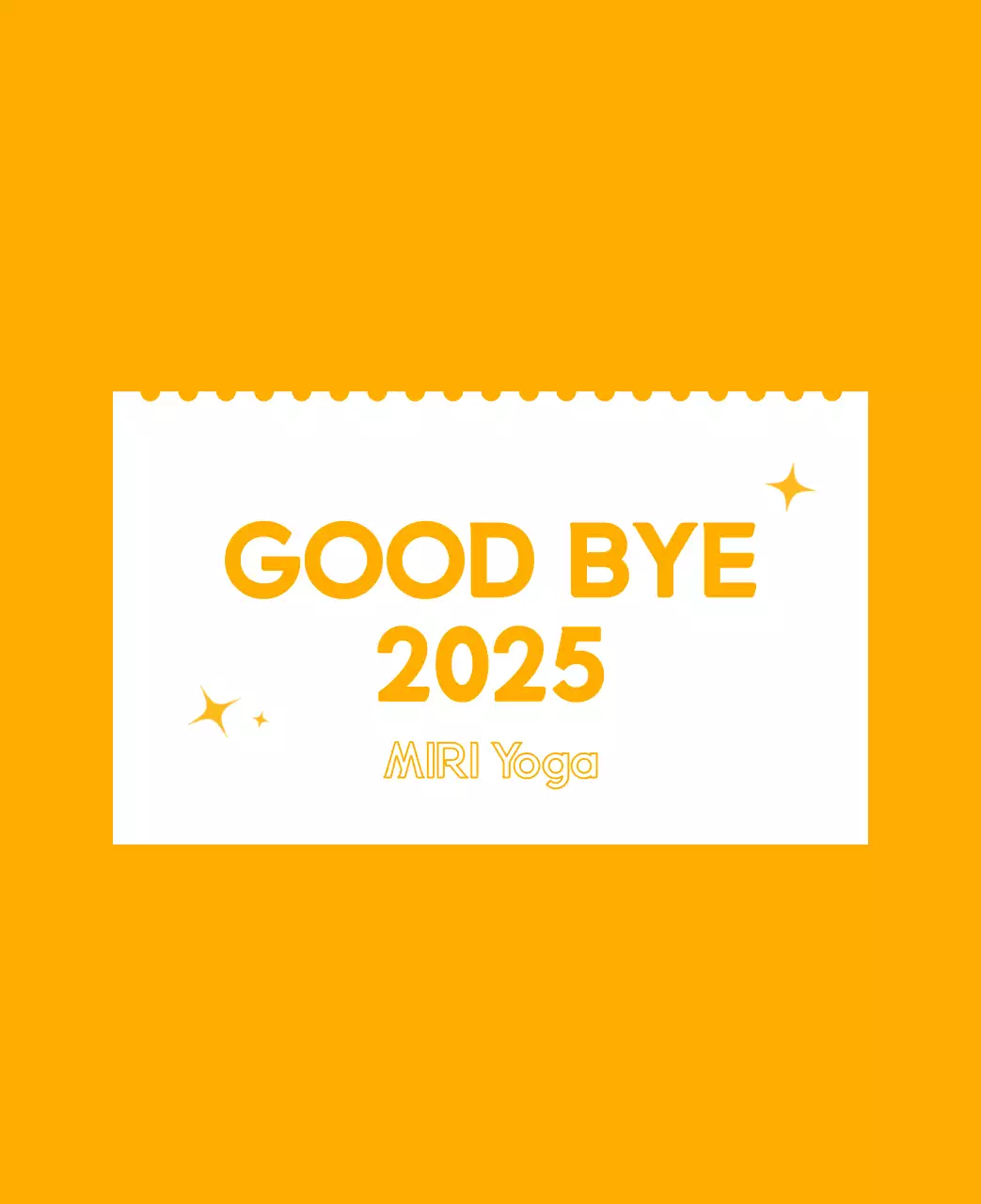 Calendrier promotionnel de yoga minimaliste orange