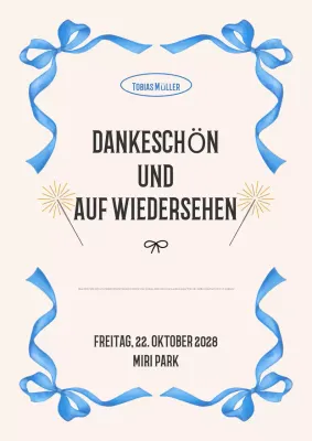 blau elegante abschiedsfeier informationen