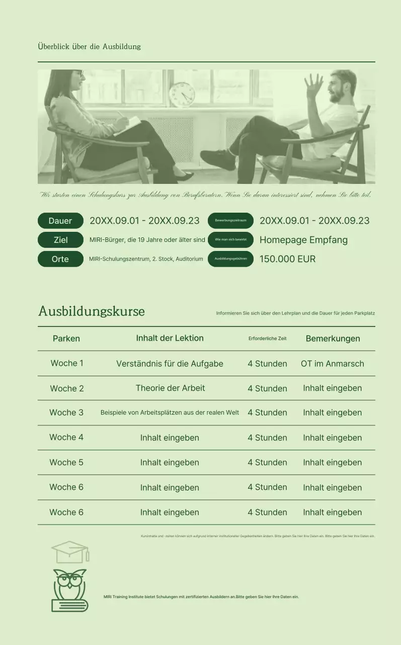 Förderung von Green Simple-Bildungsmaterialien