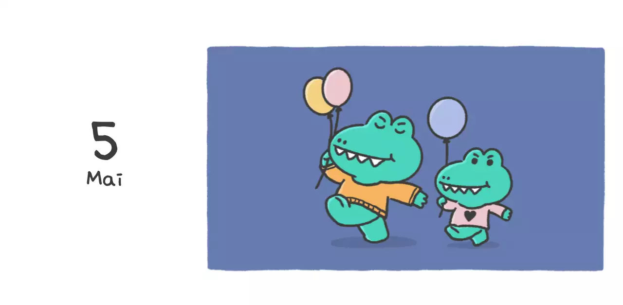 Un calendrier avec un concept d'illustration Ago mignon