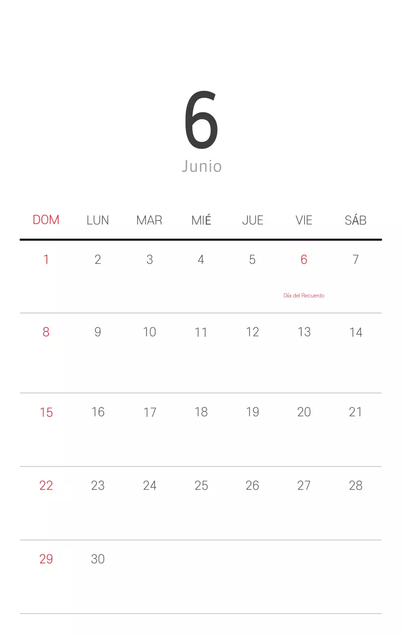 Calendario blanco de naturaleza botánica limpia