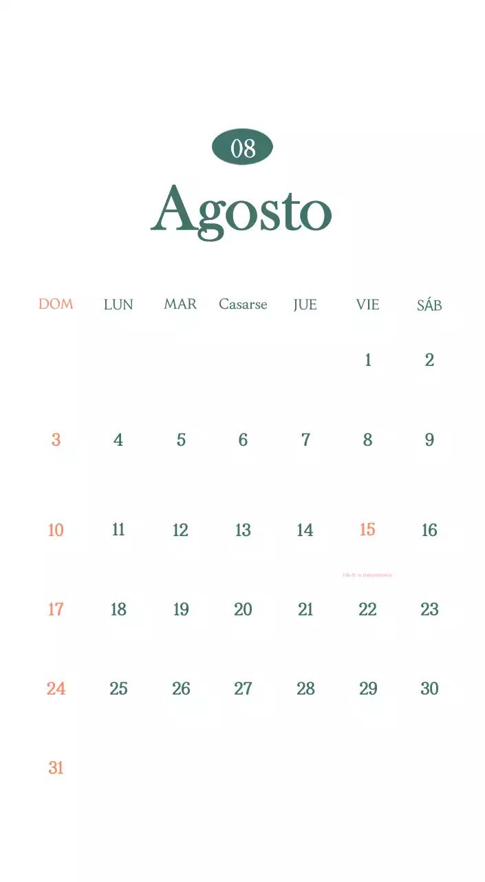 Un moderno calendario de cafeterías con recomendaciones para la bebida del mes