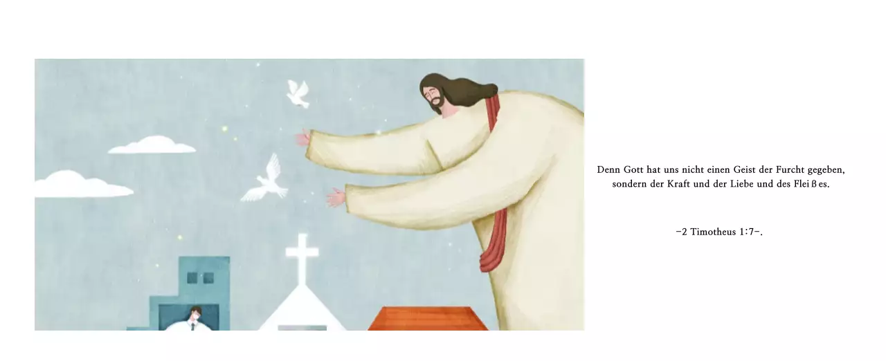 Pastell saubere Illustration Kirche