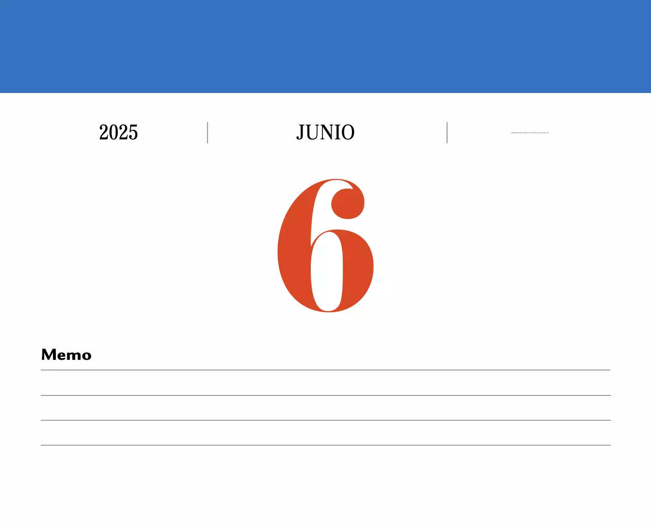 Calendario retro concept memory en rojo