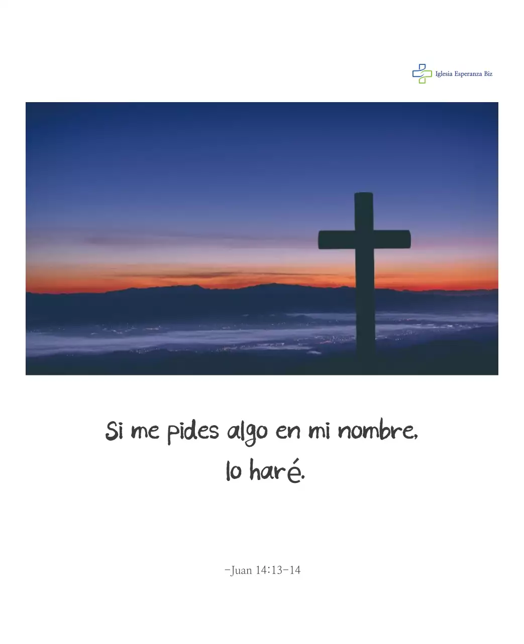 Caligrafía sencilla Promoción de la Iglesia Bíblica