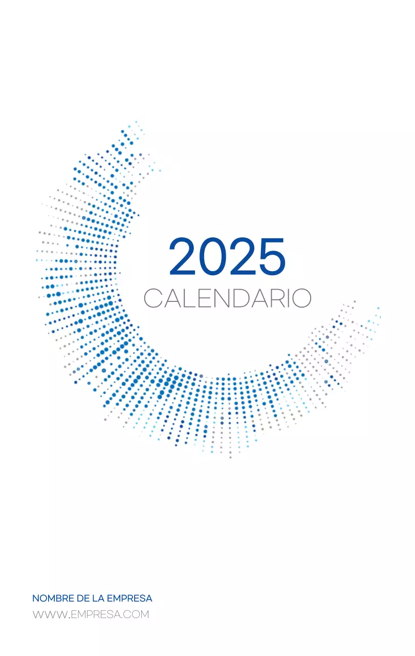 Calendario moderno azul Promociones de empresa