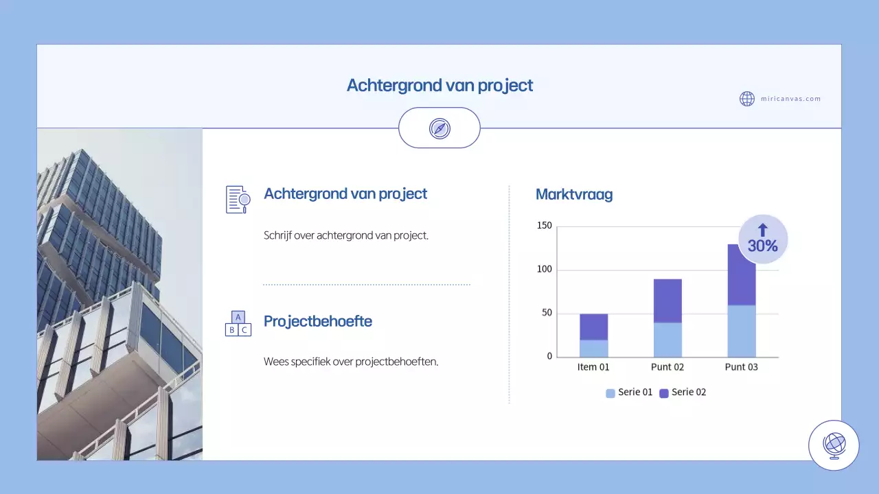 Lichtblauwe eenvoudige voorstelplanning